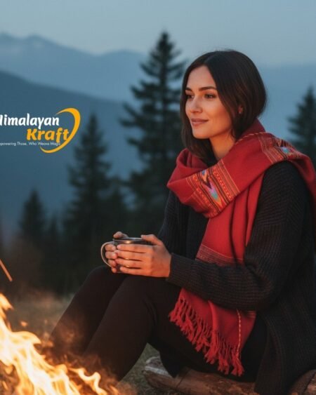 Traditional Kullu Handloom Stole | Himalayan Wool Craft