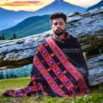 Handloom Woven Pure Wool Men's Shawl - Himalayan Warm Blanket Shawl