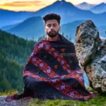 Pure Wool Meditation Shawl - Handloom Woven Himalayan Blanket