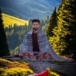 Authentic Himalayan Men's Shawl - Handwoven Pure Wool Comfort