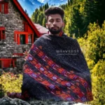 Pure Wool Men's Shawl Blanket - Handloom Woven from the Himalayas