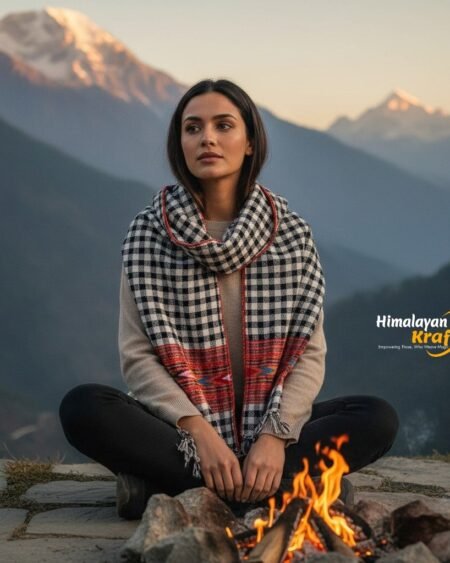 Authentic Kullu Handloom Stole from Himachal Pradesh