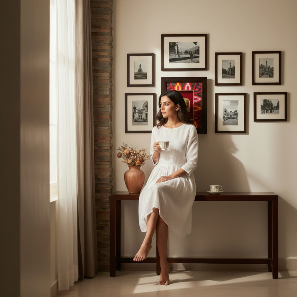 Himachali Devta Mohra Framed Wall Art with Kullu Patti Design By HimachalBox