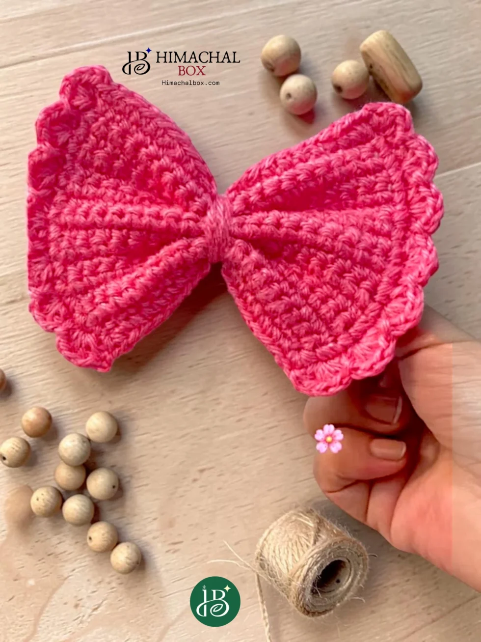 handmade crochet bow hair clip cute hair accessory