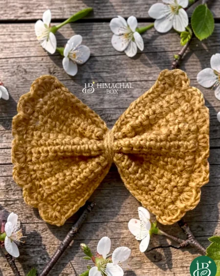 handmade crochet bow hair clip cute hair accessory