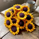 handmade crochet sunflower bouquet forever flowers decor