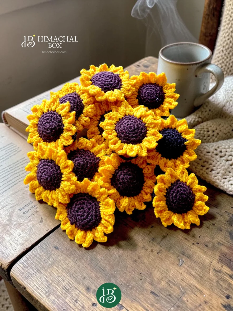 handmade crochet sunflower bouquet forever flowers decor