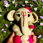 Cute crochet Ganesha idol handmade Kullu Himachal