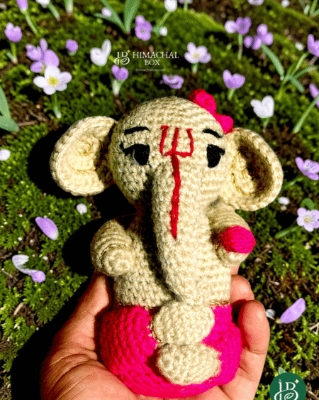 Cute crochet Ganesha idol handmade Kullu Himachal