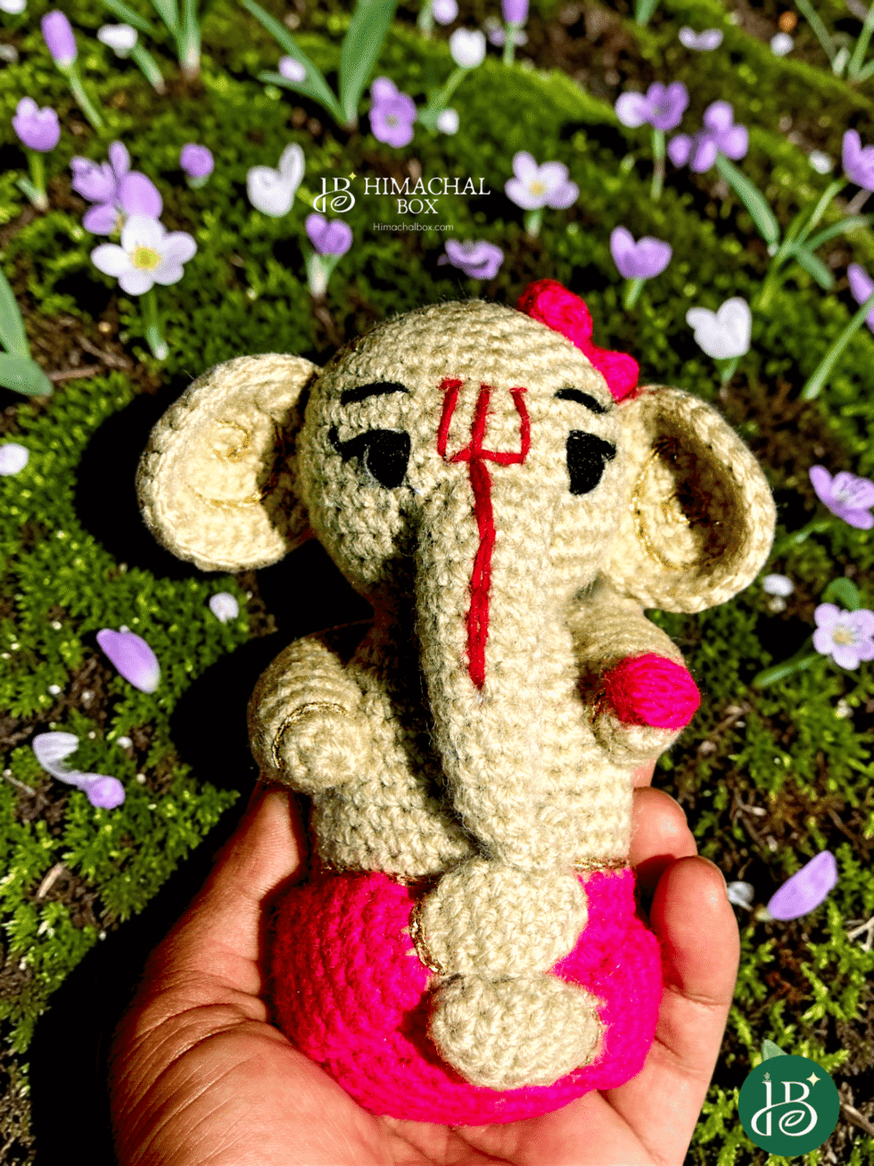 Cute crochet Ganesha idol handmade Kullu Himachal