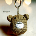 Cute crochet bear keychain handmade Kullu Himachal