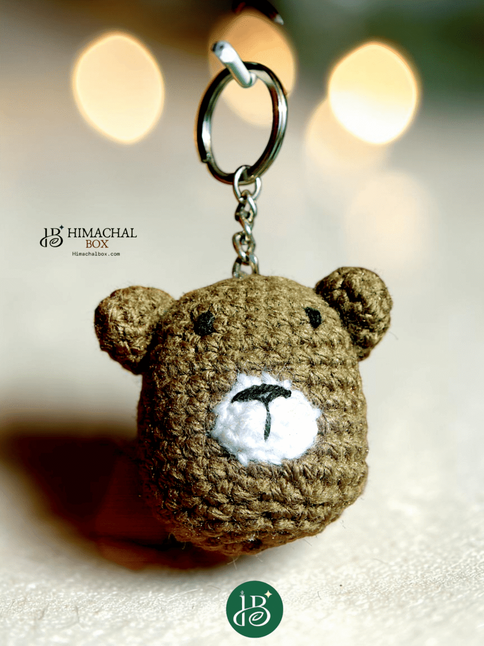Cute crochet bear keychain handmade Kullu Himachal