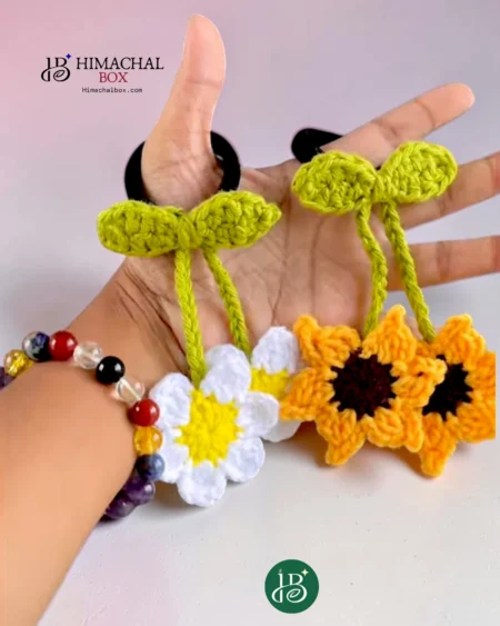 handmade crochet flower hair ties cute hair bands for girls