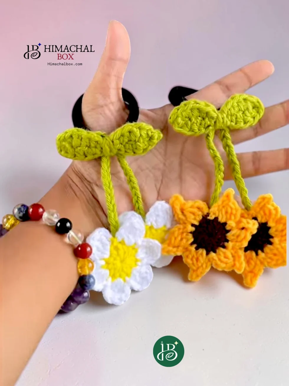 handmade crochet flower hair ties cute hair bands for girls