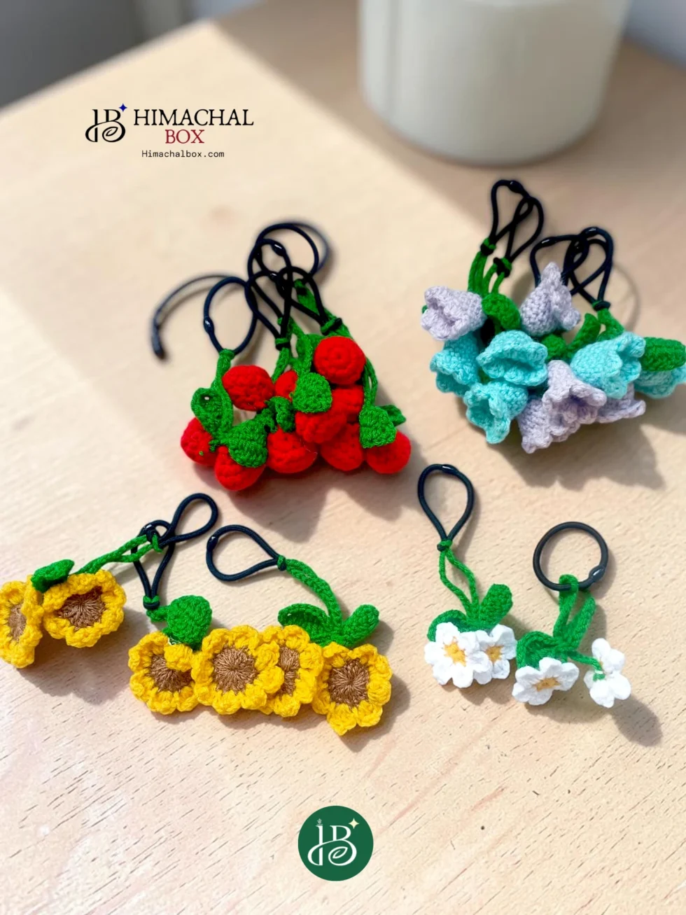 handmade crochet flower hair ties cute hair bands for girls