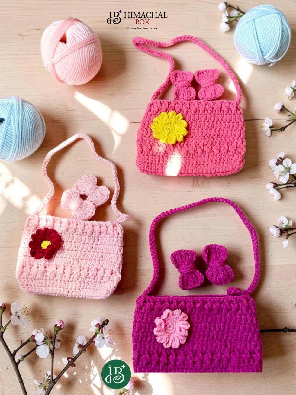 Hand Crochet Mini Bags Kids HimachalBox