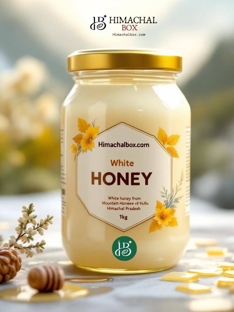 Creamy white honey raw himalayan mountain bee honey