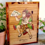 Hanuman ji bamboo wall art handmade by Himachal women artisans