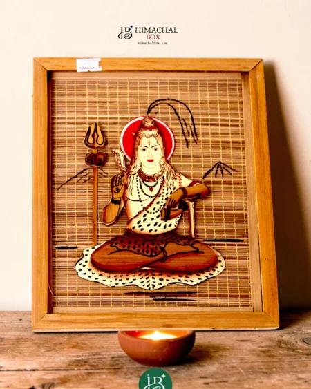 Lord Shiva bamboo wall art handmade by Himachal women artisans