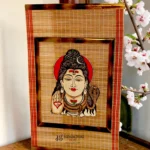 Lord Shiva blessing bamboo wall art handmade Himachal