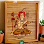 Lord Shiva bamboo wall art handmade Himachal