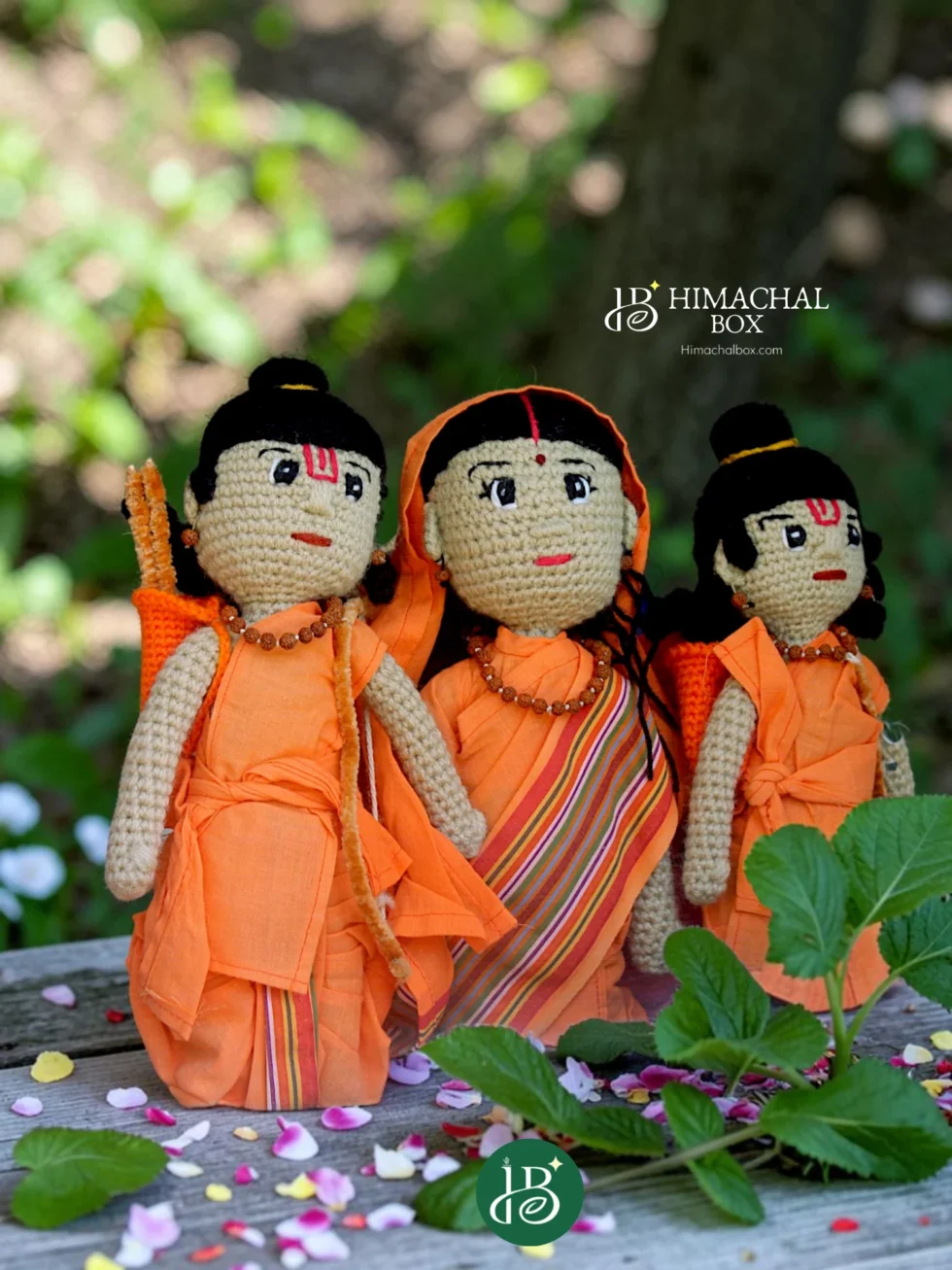 Ram Sita Lakshman crochet dolls handmade Himachal