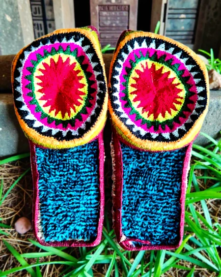 Blue Soft Hemp Slippers with Cushion – Comfortable Bhang Pulla