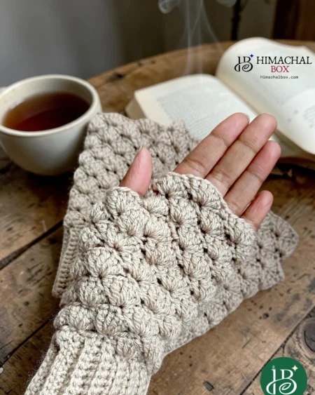 handmade crochet wool fingerless gloves winter himachalbox