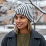 Angora Rabbit Wool Long Beanie – Ear Covering Hand Knitted Winter Cap