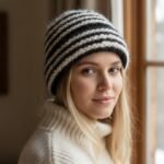 Angora Rabbit Wool Long Beanie – Ear Covering Foldable Hand Knitted Winter Cap