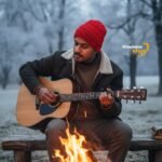 Red Hand Knitted Woolen Beanie Cap | Traditional Himachali Winter Topu